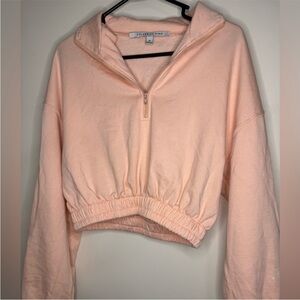 💖Celebrity Pink Half-zip Sweatshirt